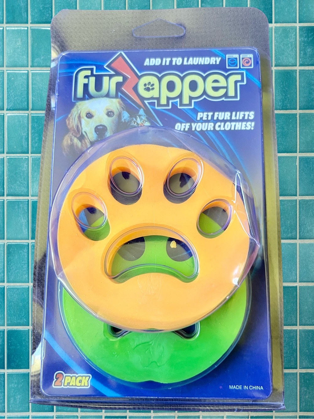 NWT 2 Pk FurZapper Pet & Lint Remover Silicone Reusable Hypoallergenic Laundry - Picture 2 of 5